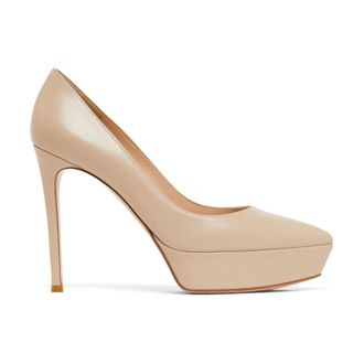 Gianvito Rossi Pumps, female, Beige, Size: 10 US D&eacute;collet&eacute; with Platform and High Heel