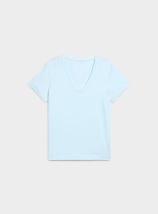Contemporaine Womens SUPIMA cotton V-neck T-shirt