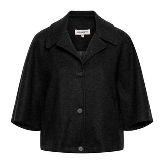&Co Woman Jassen, Dames, Zwart, L, Wol, Carolina Jacket