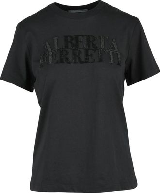 Alberta Ferretti T-shirt - Dames - T-shirts - Zwart - S - Katoen - Tops