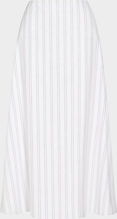 TWP The A-Line Pinstriped Cotton Skirt