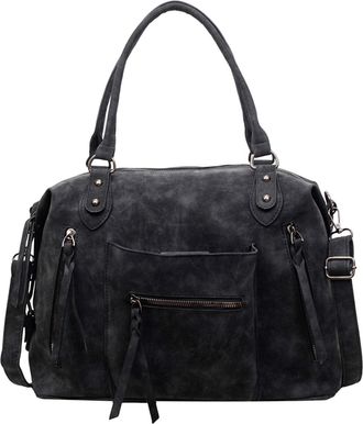Generic Women Frosted PU Crossbody Bag with Zipper for Casual Daily Use Travel(Black)