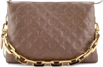 Louis Vuitton Coussin Bag Monogram Embossed Lambskin MM crossbody bag - Beige