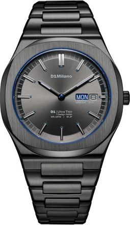 D1 Milano Dark Illusion Ultra Thin Bracelet Watch, 39mm in Gun Metal at Nordstrom