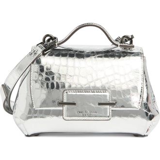 Rag & Bone Realm Flap Crossbody Bag in Silver at Nordstrom