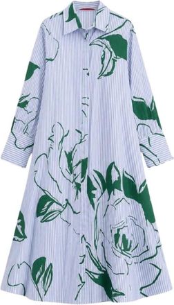 Carolina Herrera Shirt Dress - Dames - Shirt Kleedjes - Groen - XS - Katoen - Kleedjes
