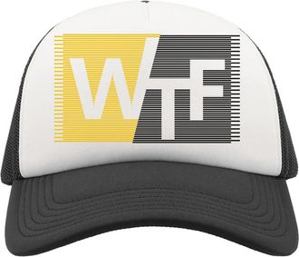Generic WTF What The Hell Unisex Breathable Half Mesh Cap Hat Baseball Cap Sport Active Black