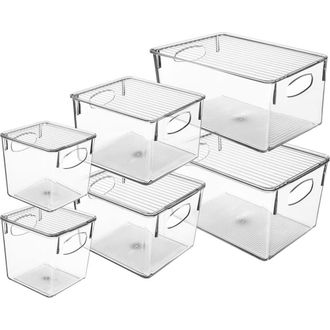 Sorbus Sorbus Clear Lidded Bin Set at Nordstrom Rack