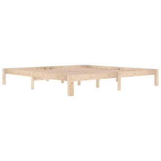 Berkfield Home Beautiful Bed Frame Solid Wood Pine 200x200 cm in Light Tan