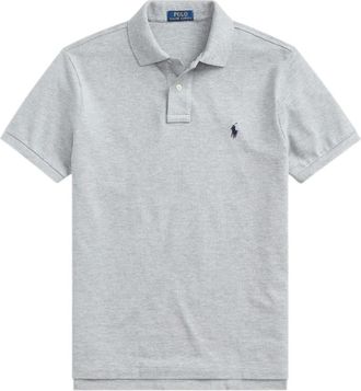 Ralph Lauren Het iconische mesh poloshirt - Heren - Polos - Grijs - M - Katoen - Tops