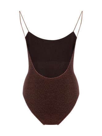 Os&eacute;ree Lumiere Maillot One-Piece Swimsuit - Brown