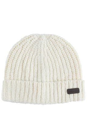 Brooks Brothers Donegal Wool Shaker Rib Beanie in Oatmeal at Nordstrom