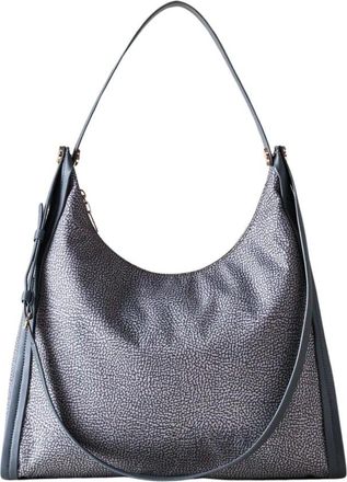 Borbonese New Orbit Schoudertas - Dames - Schoudertassen - Grijs - ONE Size - Tassen