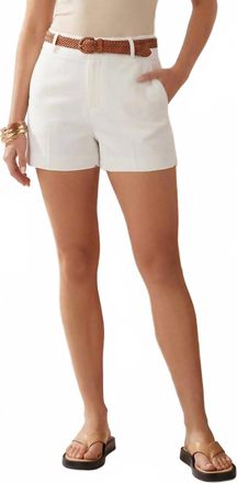 Fifteen Twenty Modern High Rise Shorts In Off White