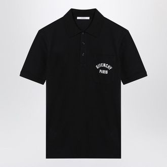Givenchy Dark Polo Shirt With Logo Embroidery