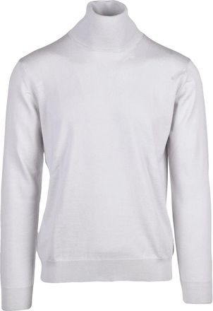 Bellwood Merino Wool Knit Sweater with Rolled Turtleneck and Ribbed Details
