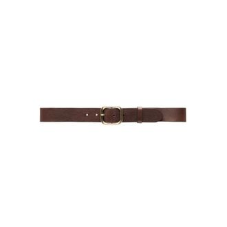 Depeche Classic Dark Brown Leather Belt - female - DEPECHE - Belts - Brown - 85 CM - Accessories