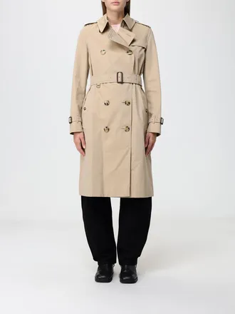 Burberry Trench lungo doppiopetto in cotone con cintura