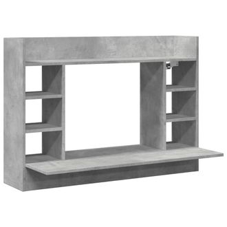 vidaXL Vidaxl - Escritorio De Pared Madera Ingenier&iacute;a Gris Hormig&oacute;n 105x48x75cm