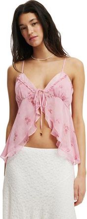 Cotton On Womens Cleo Asymmetric Cami in Luna Floral Ballerina Pink at Nordstrom, Size 12