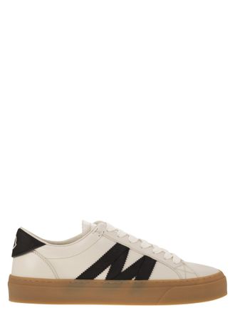 Moncler Monaco2 Leder und Nubuck -Turnschuhe
