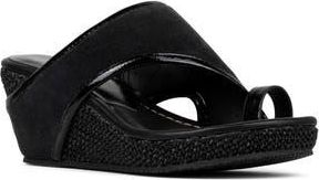 Donald J Pliner Gyer Leather Wedge Sandal in Black at Nordstrom Rack, Size 9.5