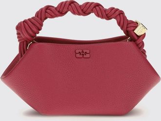 Ganni Mini borsa Bou in pelle riciclata con manico intrecciato e logo