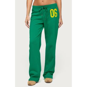 Edikted 06 Cotton Blend Sweatpants in Green at Nordstrom, Size X-Small