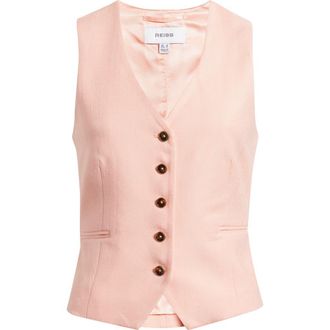 Reiss Magda Slim Fit Vest in Pink at Nordstrom, Size 14 Us