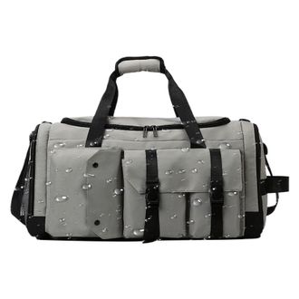 Generic Womens Overnight Bags | Water Sport Bag | Organizer Outdoor For Clothing Shoes Towels Indoor Travel, all grey, se beskrivning