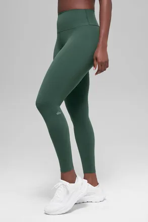 Alo Softsculpt High-Waist Legging in Clover Green, Size: Small