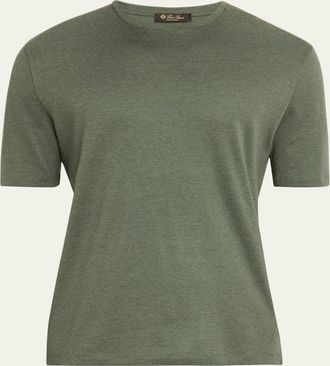 Loro Piana Mens Tremezzo Sea Island Cotton Crewneck T-Shirt