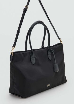 Mango Borsa shopper doppio manico nero - Donna - Taglia unica - MANGO