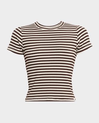 Rag & Bone Luca Stripe Rib-Knit Top