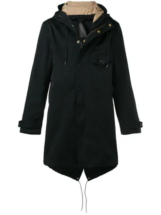 Ten c hooded parka coat - men - Polyester/Polyamide/Cotton - 52 - Blue