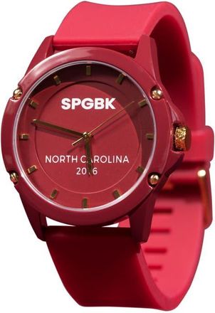 Springbreak Watches Byrd Silicone Strap Watch, 44mm in Cranberry at Nordstrom