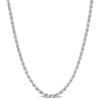 Amour 2.2mm Rope Chain Necklace In Sterling Silver, 18 In