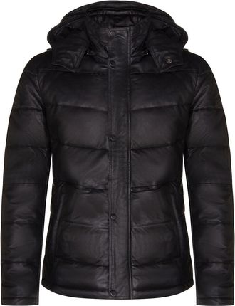 Infinity Leather Puffer Leather Bomber Jacket-Alicante