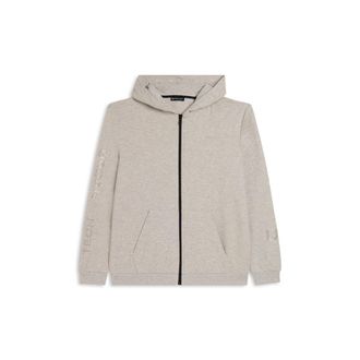 Freddy Felpa m&eacute;lange zip con cappuccio e stampa lucida