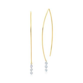 Graziela Floating Diamond Earrings in Yellow Gold at Nordstrom