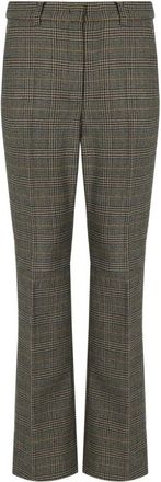 Max Mara Baco Cropped Broeken - Dames - Vrijetijds broeken - Veelkleurig - S - Wol - Broeken