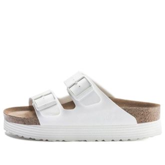 Birkenstock Arizona Platform Vegan Birko-Flor Narrow Fit Sandals White 1018581