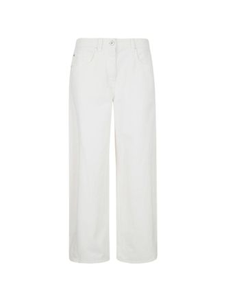 Brunello Cucinelli Brunello Cucinelli Womens Cotton Trousers - White - Size EU 44 (Womens)