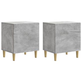 vidaXL Armario De Noche 2 Pcs Gris Hormig&oacute;n 43 X 34,5 X 50 Cm Vidaxl