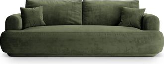 CXL by Christian Lacroix Sofá cama con baúl de almacenaje 3 plazas de terciopelo verde