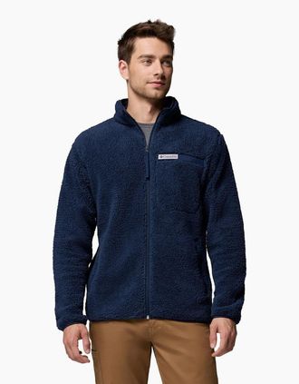 Columbia Mens Columbia Rugged Ridge High Pile Full Zip Mens Blue Fleece Jacket - Size: 36