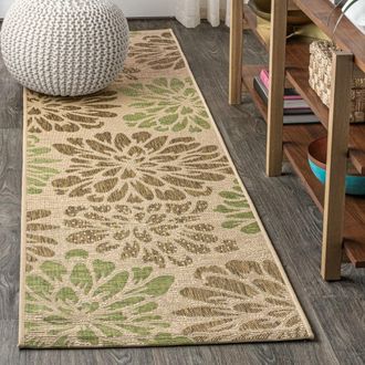 Jonathan Y Designs Zinnia Modern Floral Textured Weave Indoor/Outdoor Area Rug