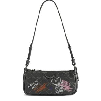 Zadig&Voltaire Shoulder Bags, female, Gray, Size: ONE SIZE Z Pocket Monogram Tag Clutch