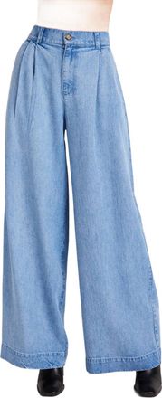 Bella Dahl Greta Pleated Wide Leg Trouser In Vintage Horizon Wash