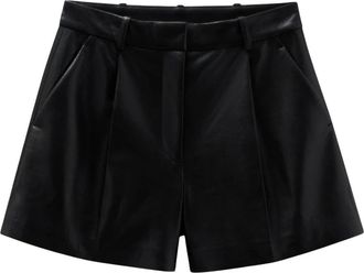 Anine Bing Trent Shorts - Dames - Bermuda - Zwart - M - Leer - Korte Broeken